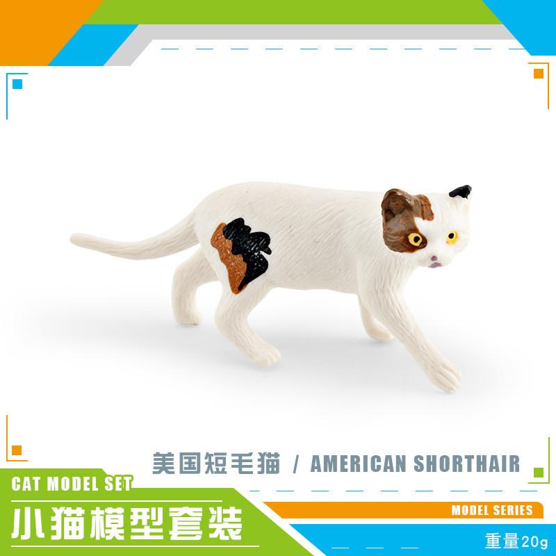 Exquisite Plastic Cat Model Figurine Short Hair And Persian Cat Home Display