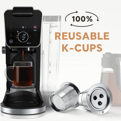 Stainless Steel Reusable K Cups Coffee Pods for Keurig 1.0 Universal Refillable K-Cup Coffee Filters with Brush Spoon Spoon BPA-Free Preserve