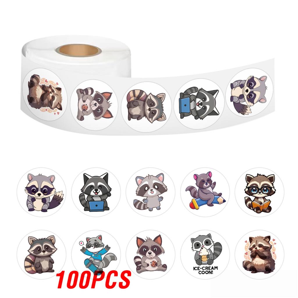 100-500Pcs High-Quality Cartoon High-Quality Little High-Quality Raccoon High-Quality Doodle High-Quality Stickers High-Quality Decor High-Quality