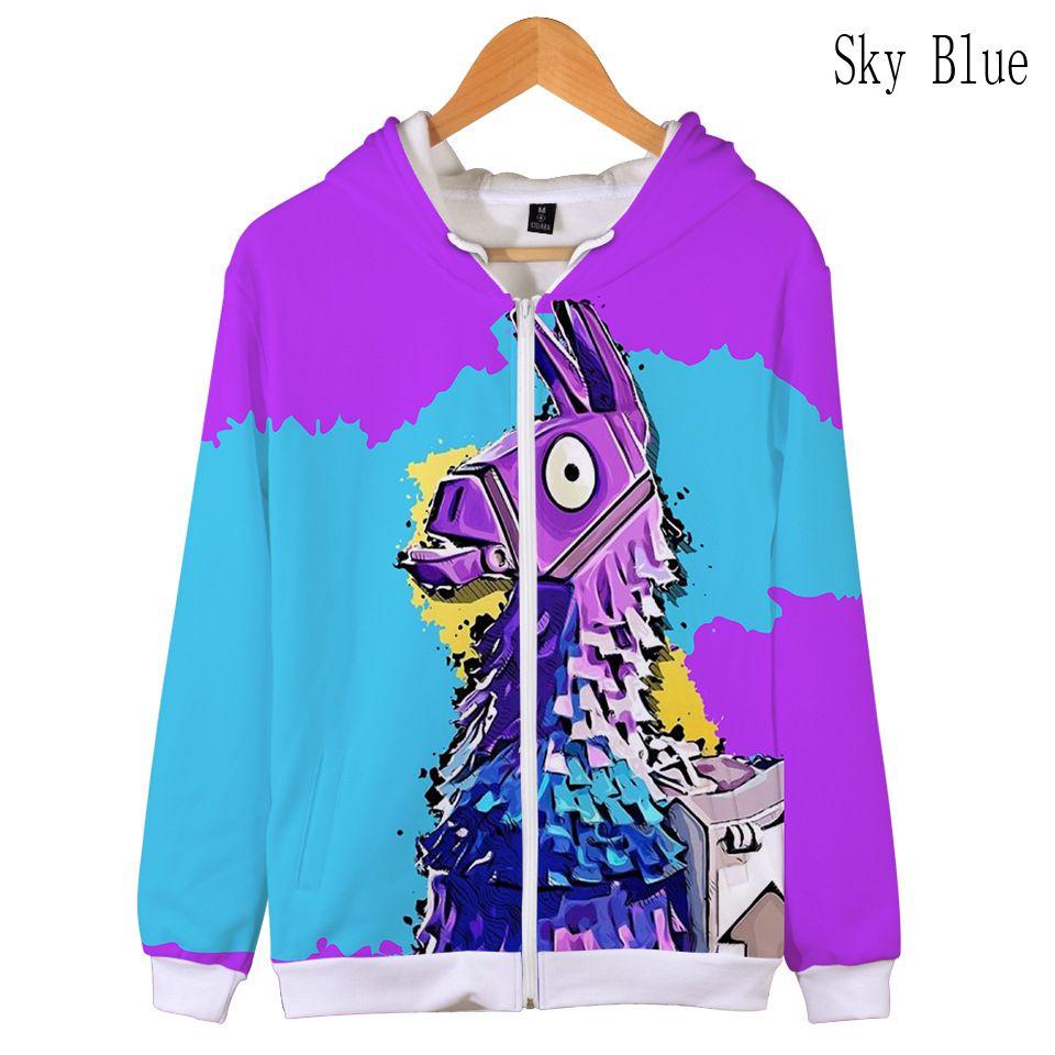 Fortnite Hoodie 3d Print Zipper Sweatshirts Battle Royal Cosplay Costume