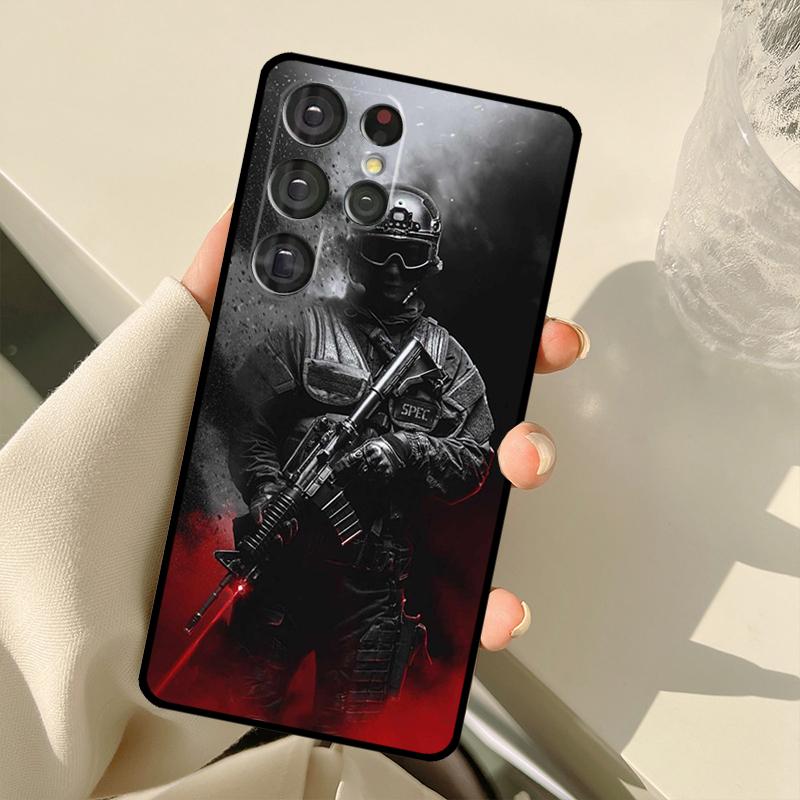 Armee Soldat Spezialkräfte Hülle Für Samsung Galaxy S23 Ultra S21 S22 S24 S25 Ultra S9 S10 Plus S25 FE S20 FE Rückabdeckung