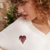 Spille alla moda con nappe lucide a forma di cuore per donna, spille da festa casual da revers, accessorio regalo, multicolore disponibile