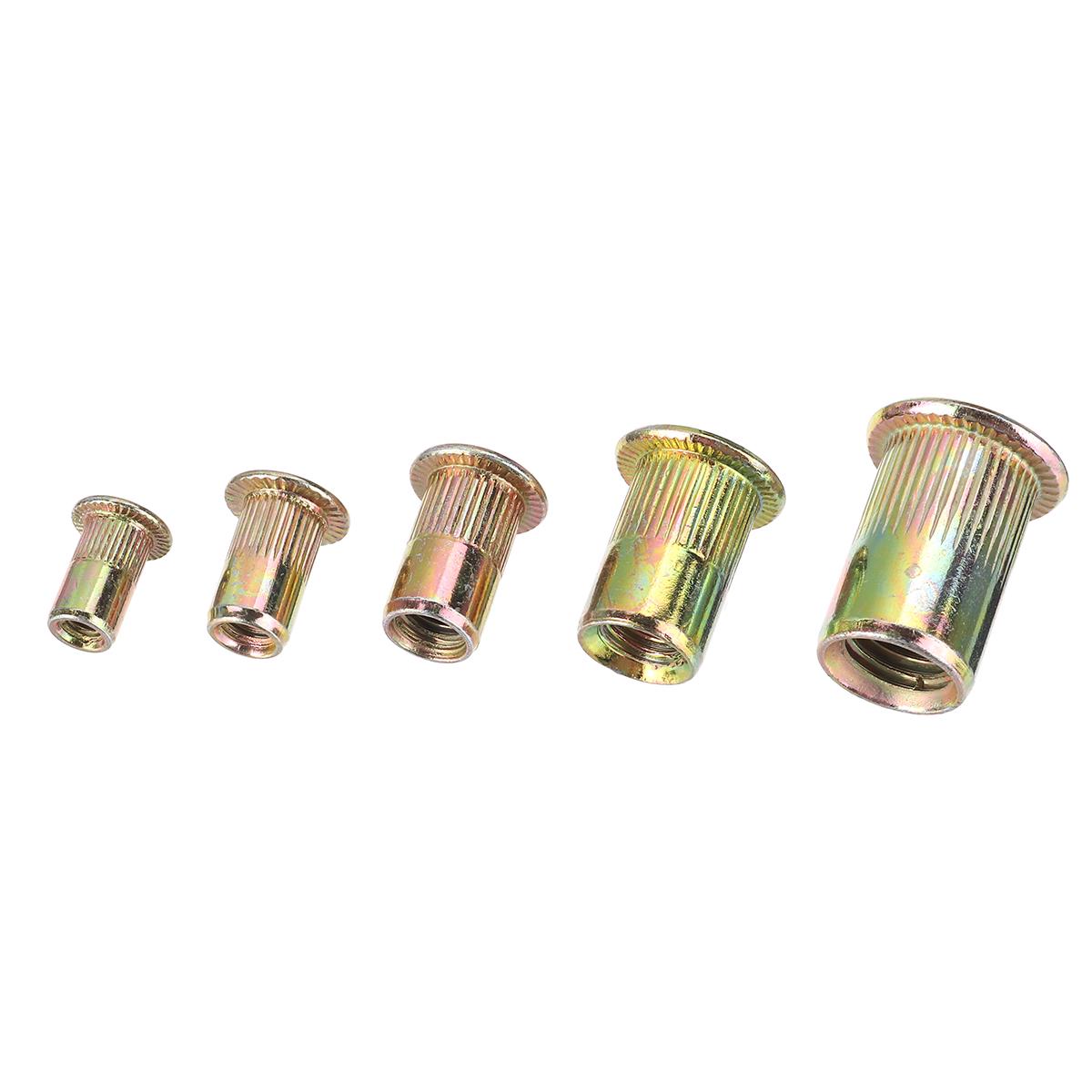 160PCS Gemischt verzinkt Carbon Stahl Niet Mutter Gewinde Rivnut