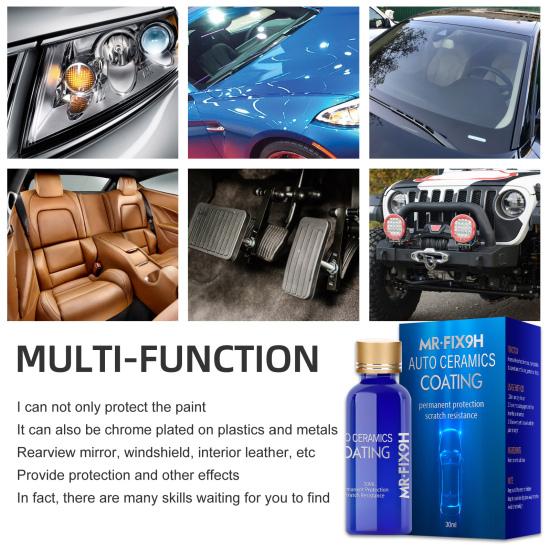 30/50ml Płynna powłoka ceramiczna do samochodu Błyszcząca Usuwanie rys Pielęgnacja lakieru Auto Super hydrofobowy Powłoka szklana Polerka do pojazdu