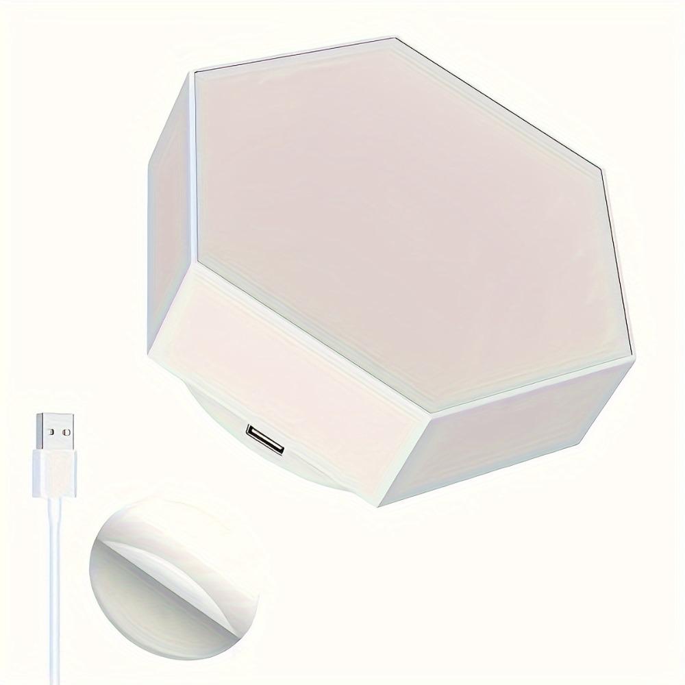 1pc Touch Sensitive Night RGB Lighting, Geometric Module DIY Assembly Night Light,For Living Room, Bedrooms, DIY Lovers