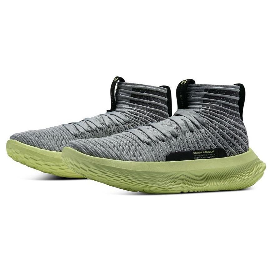 Under Armour Flow FUTR X Elite Mod Grey Sonic Yellow Unisex Sneakers Castlerock 3024977-100