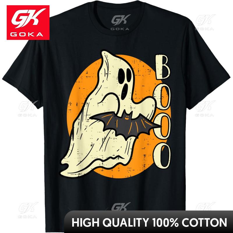 

Boo Ghost Bat Fun Halloween Unisexs Tshirt Cute Funny Vintage Graphic T Shirts 4XL