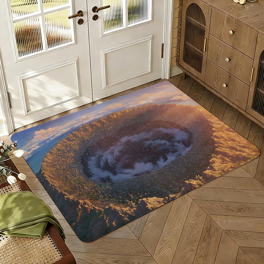 Made in abyss Floor Mat Soft Thickened Absorbent Non-Slip Bedroom Living Room Door Mat Home Decor Flannel Rugs