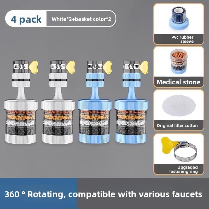 Filtr do kranu z 6-warstwową filtracją – Oszczędzający wodę, zapobiegający rozpryskiwaniu (Kamień Mafanowy) do kuchni