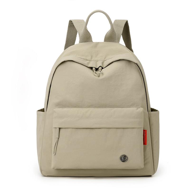 Schoolbag1011 New Backpack Women's Solid Color Versatile Light Travel Oxford Cloth Small Backpack Student Class Commuter Bag