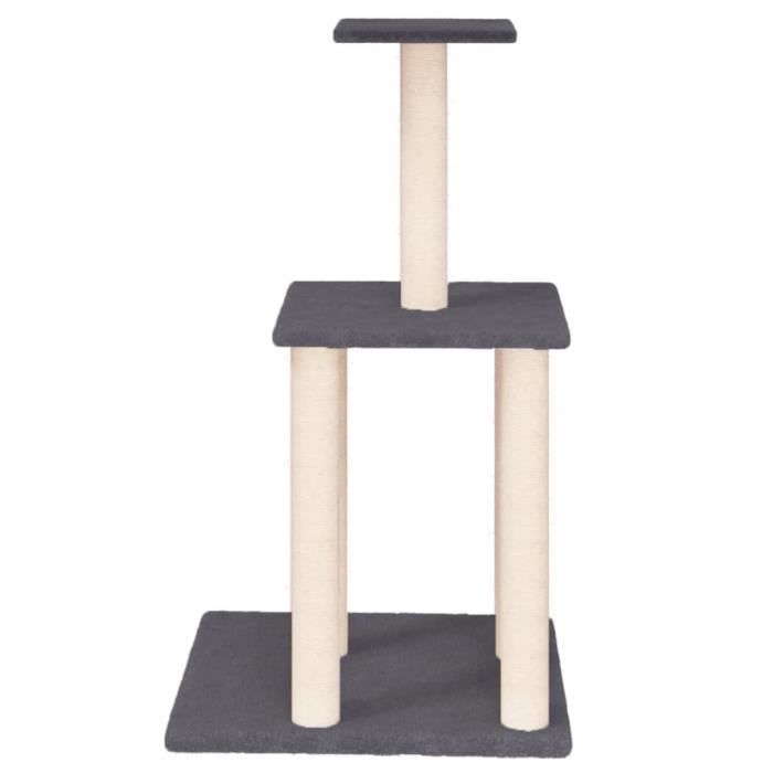 VidaXL Arbre à chat avec griffoirs en sisal gris foncé 85,5 cm 171740