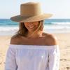 Handwoven Straw Beach Sun Hat Wide Brim Sunscreen Hat Fashionable Panama Cap  Women Summer