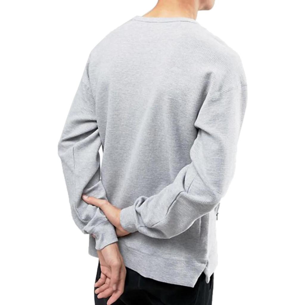 Adidas Ss23 Solid Color Logo Print Crew Neck Pullover Long Sleeve Sweatshirt Men Sweatshirt Gray BK0515