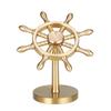  Ornement Spinner Roue de Navire en Laiton Rotatif - Décoration de Bureau en Métal & Cadeau