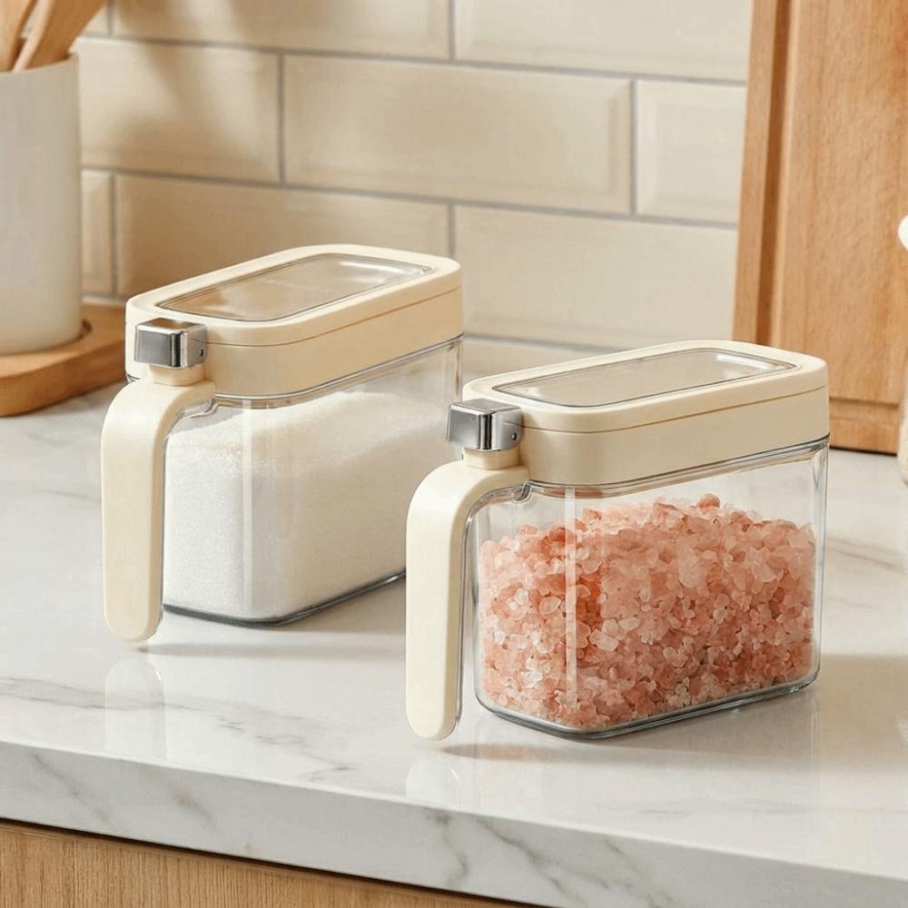 Sealed Pop-Top Seasoning Box 600ML Salt Storage Container Durable Seasoning Bottle  Kitchen