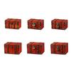 Antique Style Wooden Decorative Box For Homes Storage Photography Prop Bucolic Red Finish Vintage Storage Container