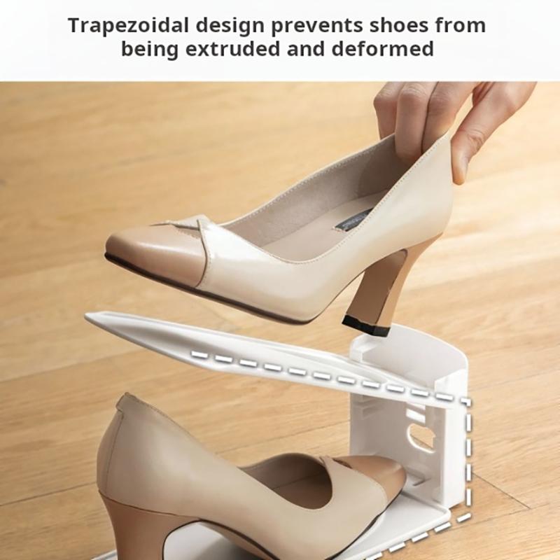 5pcs Adjustable Shoe Rack - Shoe Storage Wonder Double-Layer Shoe Drying Rack with Tiered Shoe Trays Slipper Storage Rack