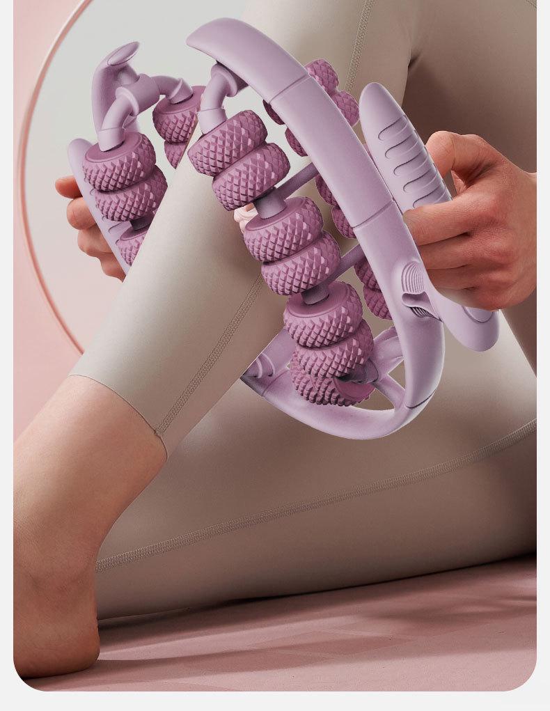 26-Wheel Ring Leg Massager: Relax Calf Muscles, Slim Legs, and Enhance Beauty with This Yoga Massage Roller