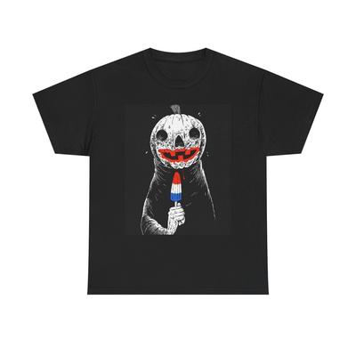 Grafické tričko Ice Pop Hlava dýně Umění Unisex Těžká bavlna