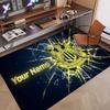Custom Rug Newcastle United FC Pattern Print Name Text Soft Non‑Slip Floor Carpet for Home Indoor Decoration