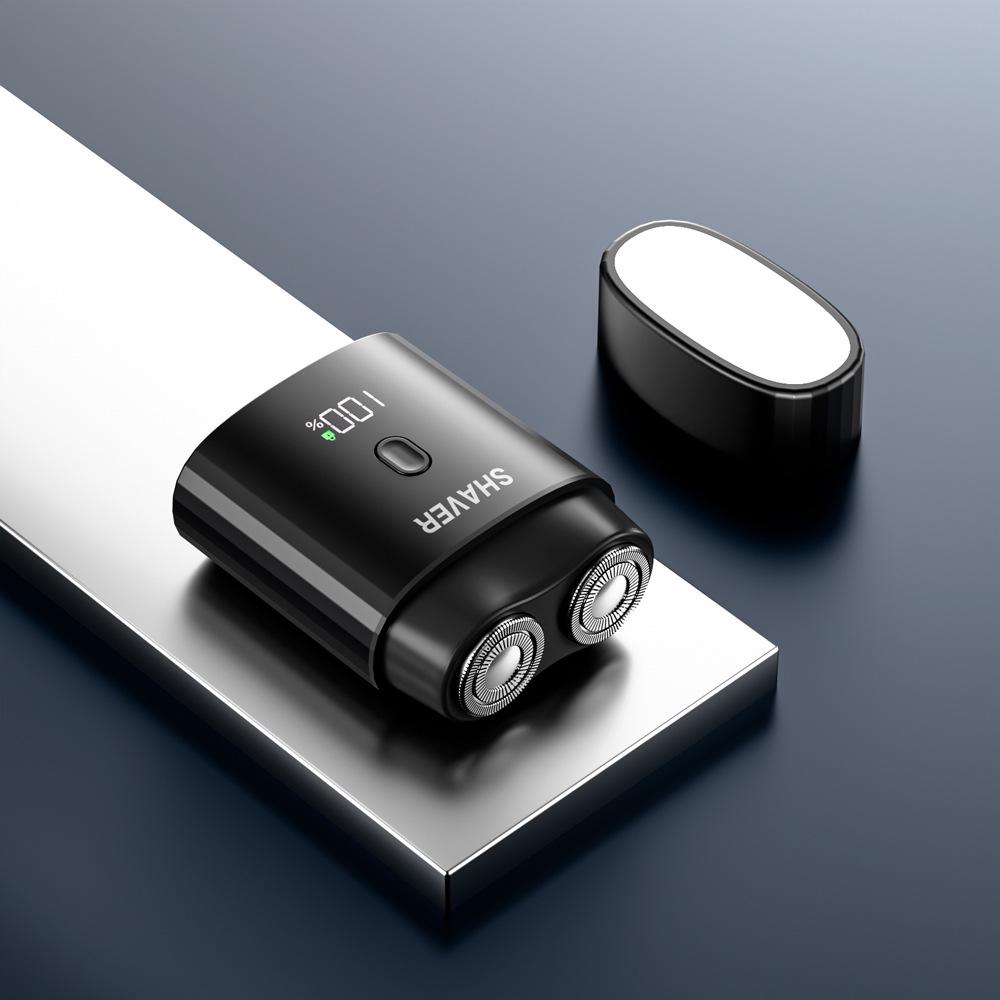 

Rotary Double Blade Shaver with Type-C Charging - Compact & Portable чорний