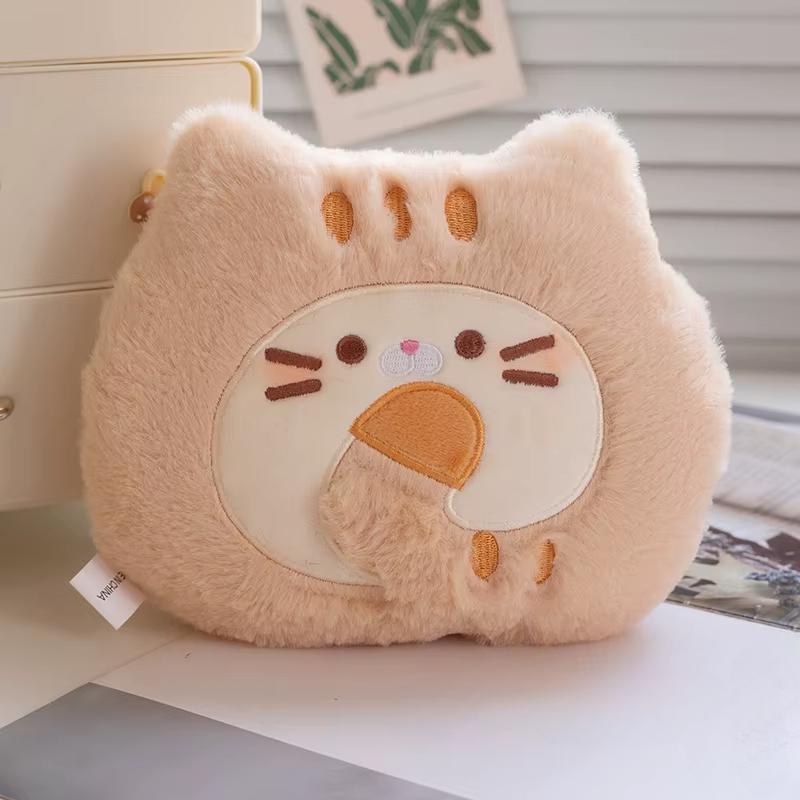 23cm Butter Cat Biscuits Plush Pillow Cute Cartoon Tiger Skin Cat Cake Plush Animal Doll Toys Kids Gift Sofa Decoration
