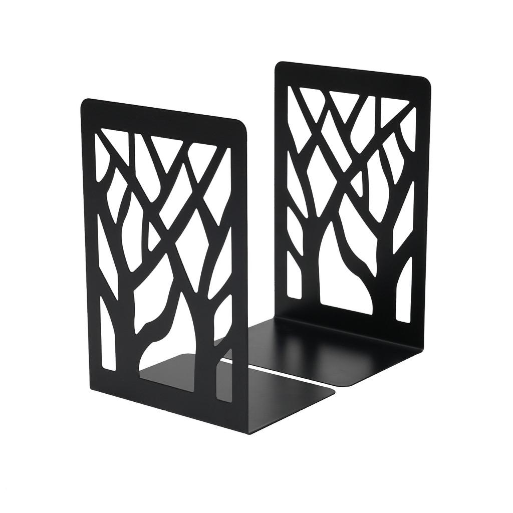 Metal Hollow Tree Bookend Lshaped Iron Desk Organizer For Kids And Students