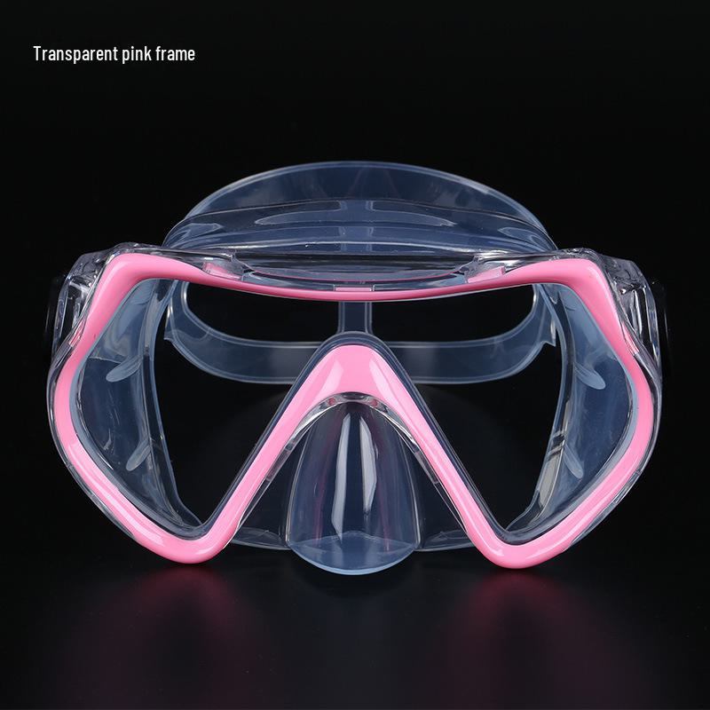 HD Light-transmitting Cross-border Free Diving Goggles with Ultra-wide Field of View and Liquid Silicone Design.