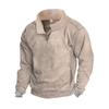 Solid Color New Slim European and American Personality Autumn and Winter Casual Stand Collar Zipper Long Sleeve Pullover for Men