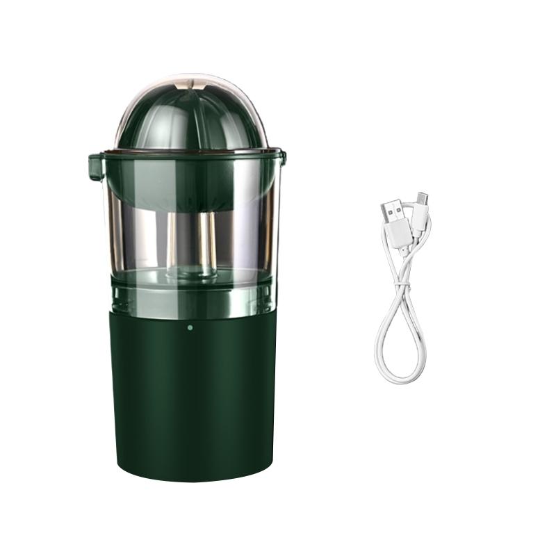 

Портативная электрическая соковыжималка для цитрусовых, апельсинов, лимонов, вращающийся пресс, USB-зарядка, соковыжималка для фруктов под давлением для домашней кухни зелёный