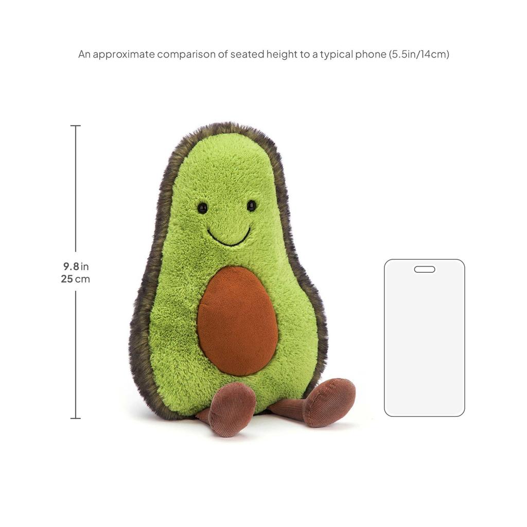 Jellycat Amuseable Avocado Soft Medium Toy, 30cm,