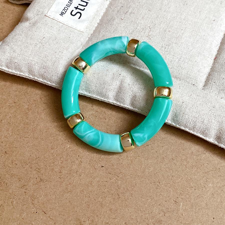 Acrylic Splicing Round Bangles for Women 2025 Retro Fashion Versatile Bracelet High-end Touch Hand Minimalist Men's Zircon Gift