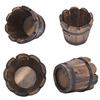Wood Wooden Round Barrel Planter Flower Pots Home Office Garden Wedding DéCor
