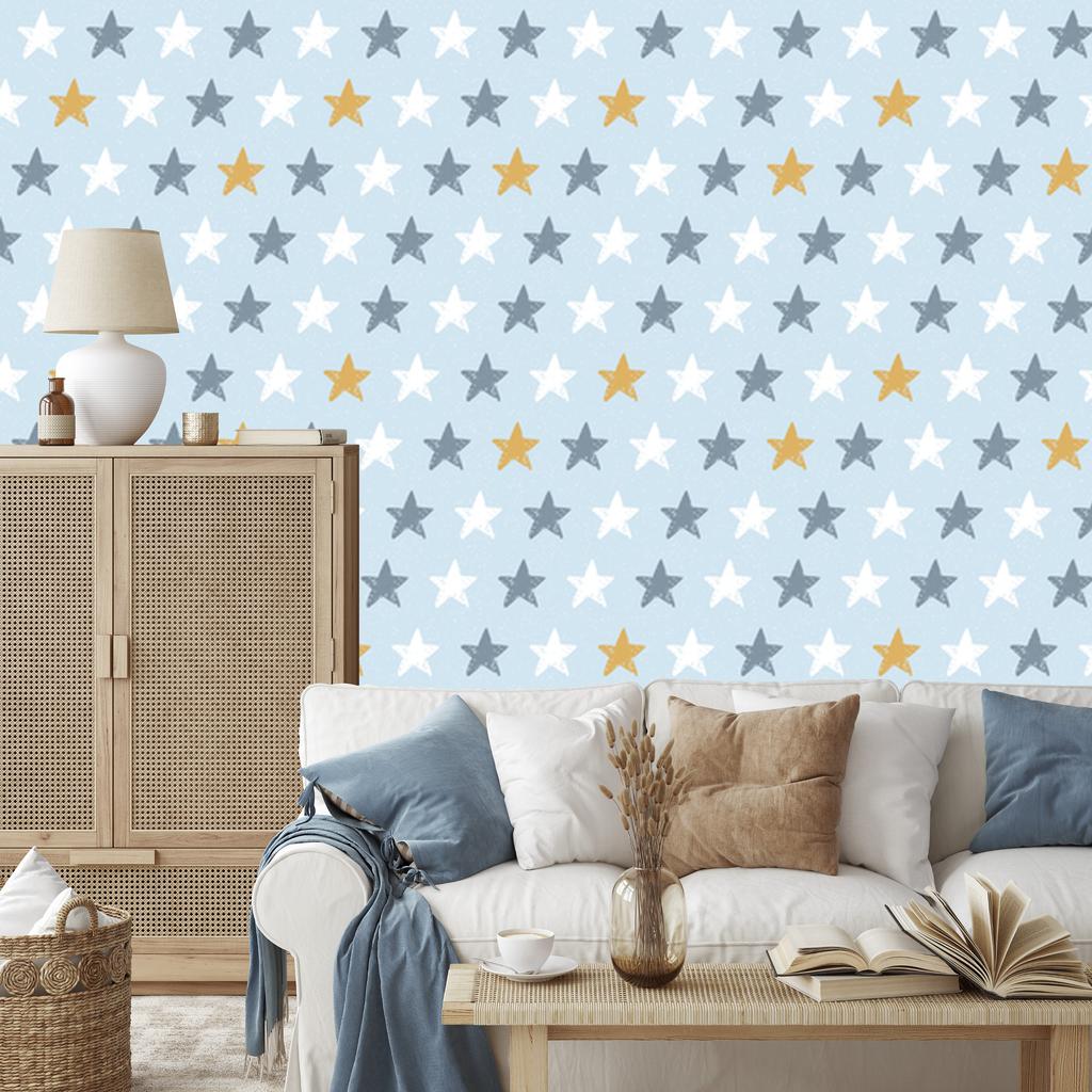 Colorful Stars Wallpaper for Living Room and Bedroom 50x1000