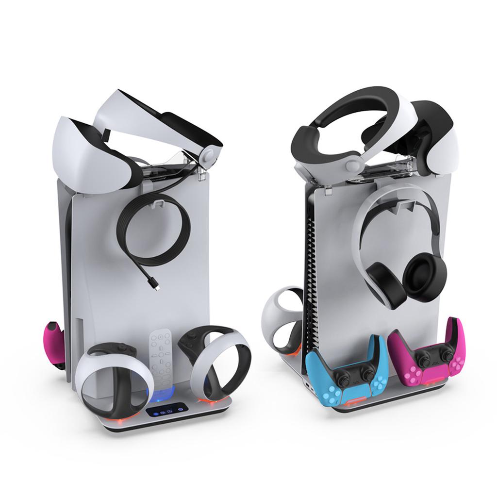 Handle Charging Dock Station Headset Bracket Cooling Base Multifunctional Game Controller Charger Stand for PS VR2/PS5