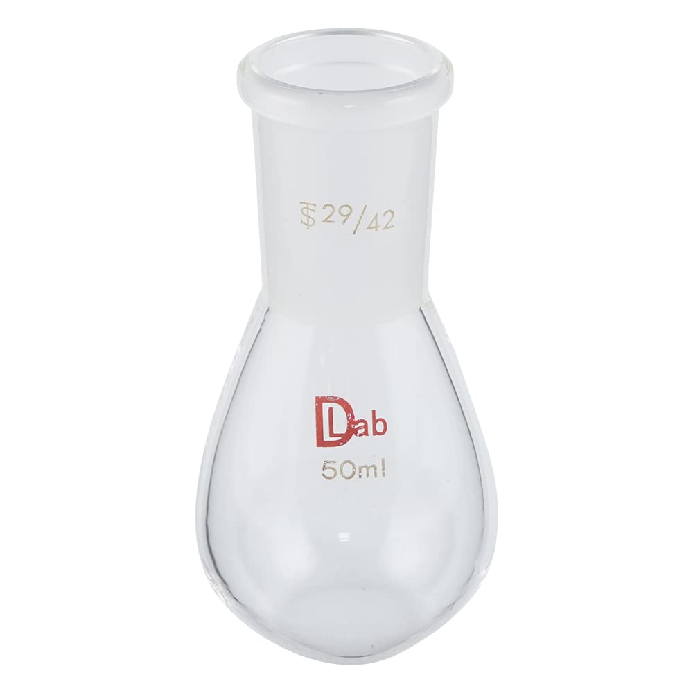 

AS ONE Common Ground Flat Bottom Eggplant Flask (Borosilicate Glass-1), 50mL, 29/42mm, Product Number: 3-9676-04