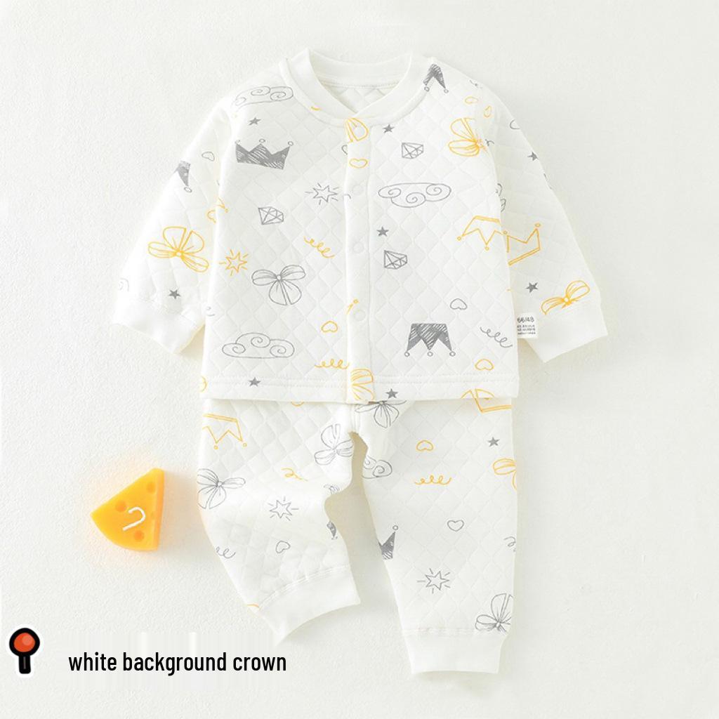 Infant Winter Cotton Underwear Set: Thick, Warm, Two-Piece for Boys & Girls