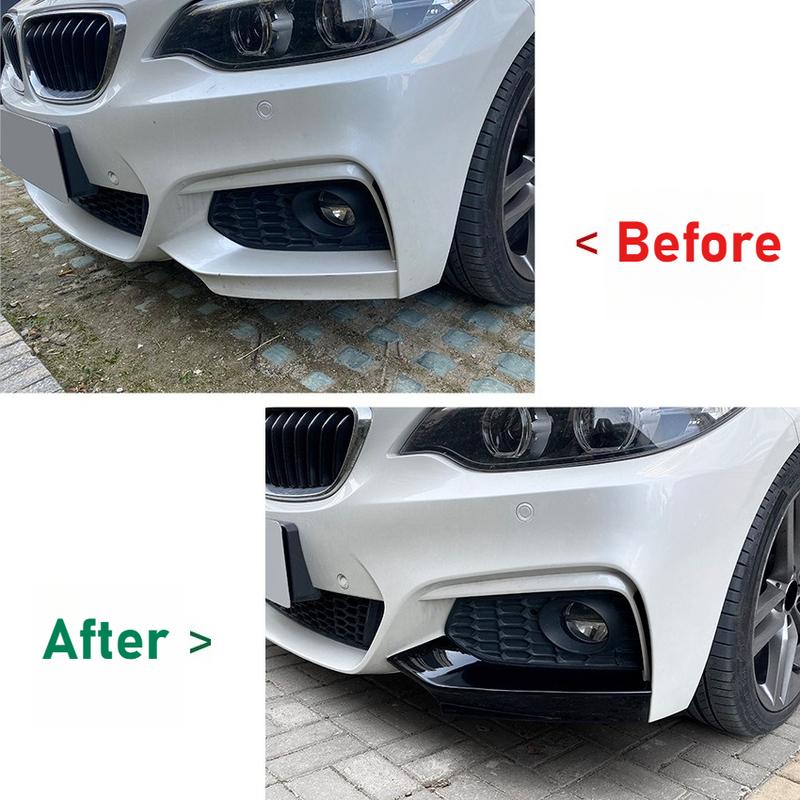 For BMW 2 Series F22/F23 M235i M240i M-Sport 2014- Front Bumper Cover Guard Fog Lamp Cover Trim Front Canards Splitter