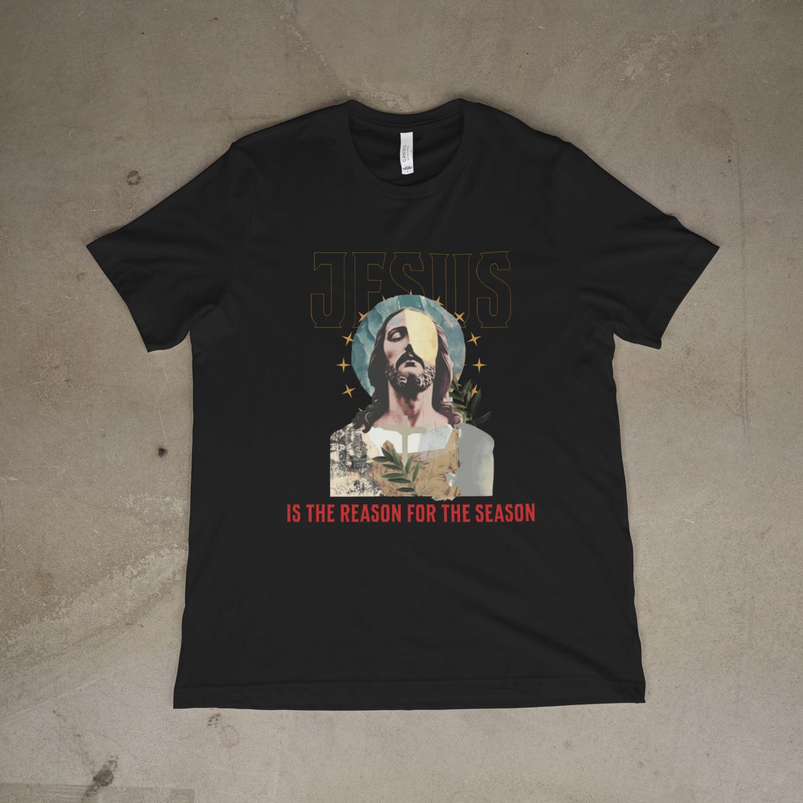 Jesus Is the Reason for the Season Christian Christmas Faith T-Shirt XL