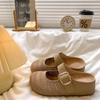 Thick-soled Inner Heightening Bag Head Half Slippers Women Wear New Summer Hollow Sandals One Pedal Sandals