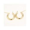 [Jewelry Excellente] K18YG hoop earrings 3.0mm×17mm ring hoop earrings (K18 yellow gold)