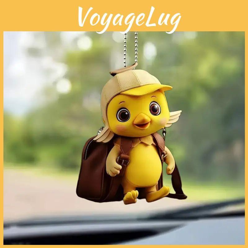 Decoration Pendant Car With Cute Yellow Duck Acrylic For Interior Car Accessory