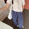 Luosi Plaid Wide-Leg Pants: Retro, Loose-Fit, Versatile Women's Style for 2025