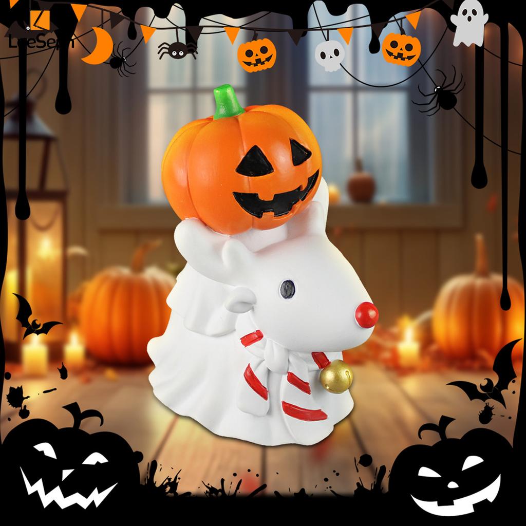 Leeseph Pumpkins Horseman Decorations, Bookshelf Tabletop Dining Tables Pumpkins Statue Decorations, for Halloween Parties