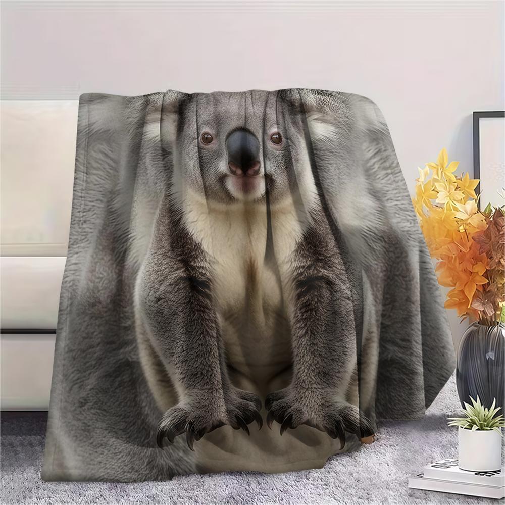 1Pc Cartoon Print Flannel Blanket, High Quality Comfortable for All Seasons, Home Decor, Warmth and Comfort, Perfect for Christmas Birthday Gift
