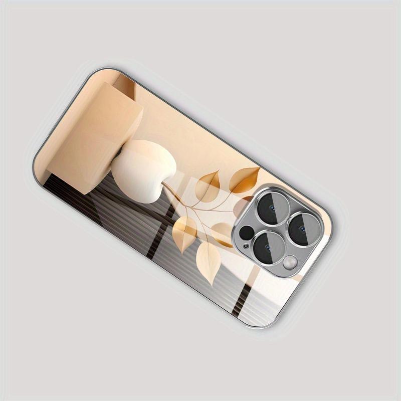 Art Tree Branches For Apple Pattern Electroplated Phone Case For Samsung Galaxy S25 S24 S23 Ultra Plus FE Tempered Glass Cover