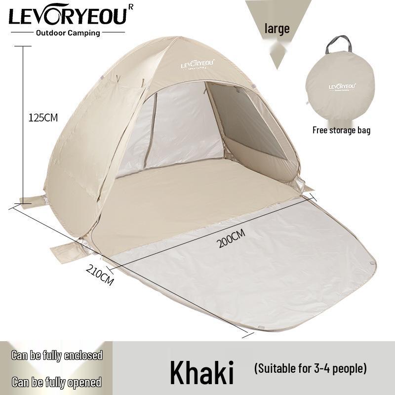 Automatic Double Person Tent with Sunshade & Easy Setup for Beach, Park, & Fishing