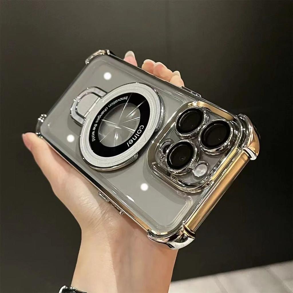 Electroplated Four Corner Space Case for Apple 15PROMAX Four Corner Airbag Anti Drop for IPhone 14 Phone Case Explosive