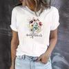 Womens Short Sleeve Daily Casual Flower Top Womens Tshirt Spring and Summer New Short Sleeve Graphic T Shirts  Aesthetic