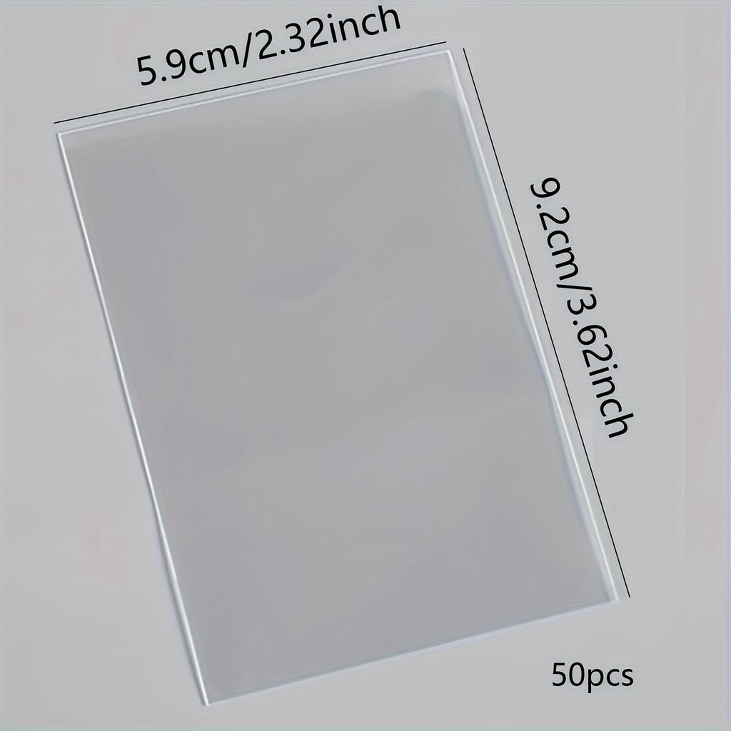50 Stück - Transparente Karten-Schutzhüllen, Postkarten-Schutzhüllen